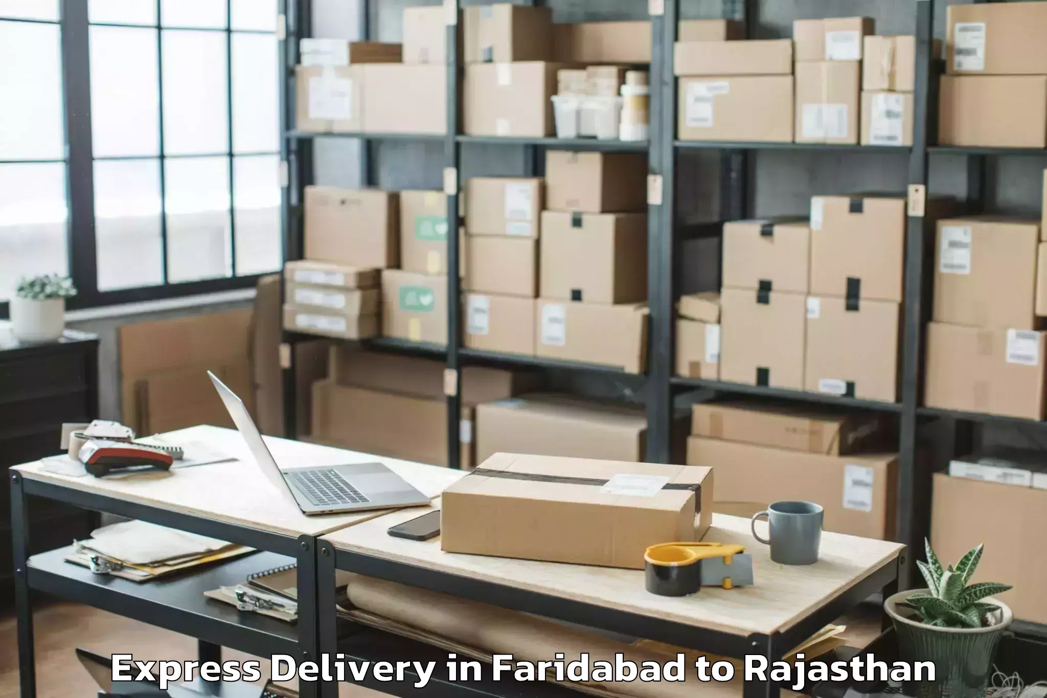 Discover Faridabad to Pindwara Express Delivery